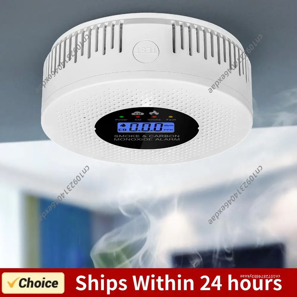 Smoke and Carbon Monoxide Detector with LCD Display 2 in 1 Fire Alarm Smoke Detector for House Apartment Kitchen
Smoke and Carbon Monoxide Detector with LCD Display 2 in 1 Fire Alarm Smoke Detector for House Apartment Kitchen
