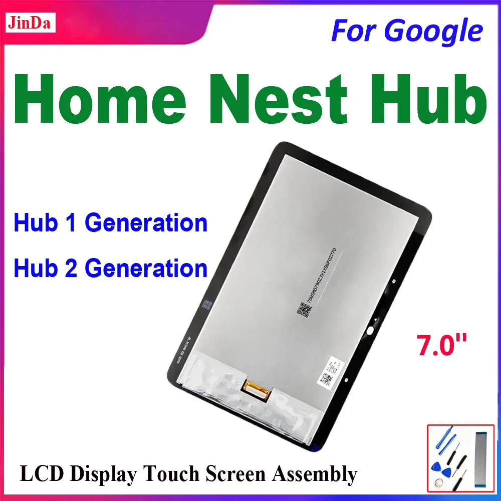 7,0-дюймовый ЖК-дисплей для Google Home Nest Hub 1, поколение/2 поколения, ЖК-дисплей, дигитайзер сенсорного экрана в сборе, замена, ремонт
7,0-дюймовый ЖК-дисплей для Google Home Nest Hub 1, поколение/2 поколения, ЖК-дисплей, дигитайзер сенсорного экрана в сборе, замена, ремонт