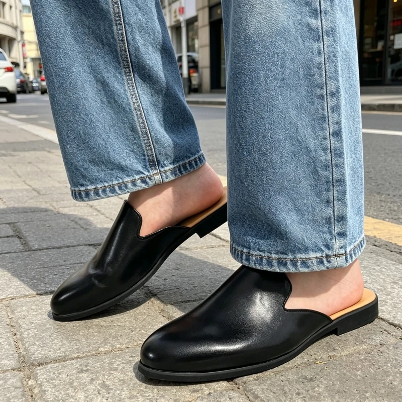 Retro Men Half-trousers Sandals Black-brown Color Men Casual Comfortable Slip-on Sandals Without Heels Mule Shoes Sizes 38-46
Retro Men Half-trousers Sandals Black-brown Color Men Casual Comfortable Slip-on Sandals Without Heels Mule Shoes Sizes 38-46