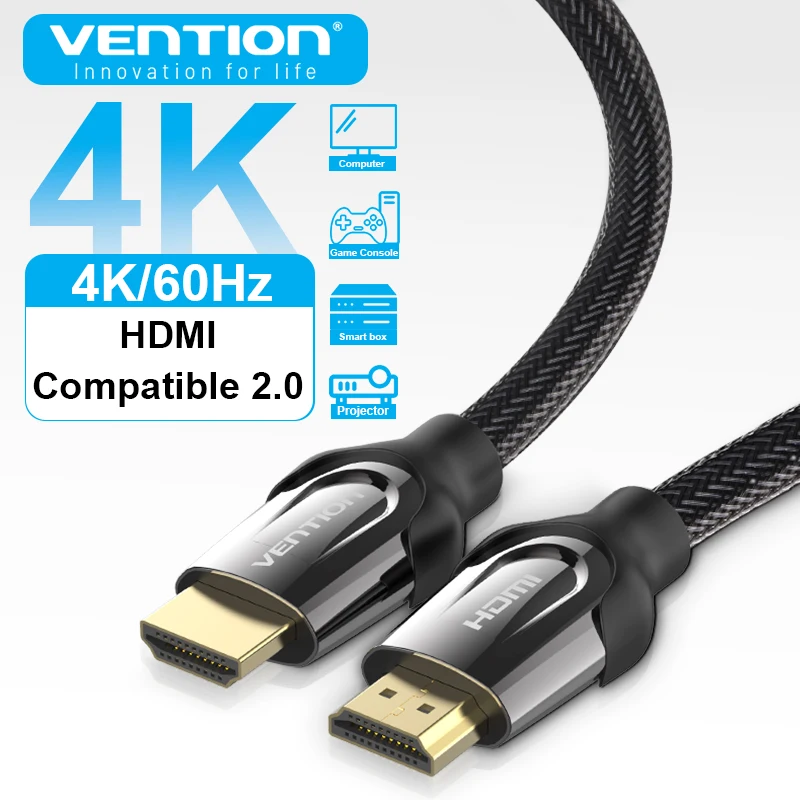 Vention HDMI-Compatible Cable High Speed 2.0 Wire 4K 60Hz forXiaomi Box HDTV PS4 Laptops HDMI-Compatible Splitter Digital Cable
Vention HDMI-Compatible Cable High Speed 2.0 Wire 4K 60Hz forXiaomi Box HDTV PS4 Laptops HDMI-Compatible Splitter Digital Cable