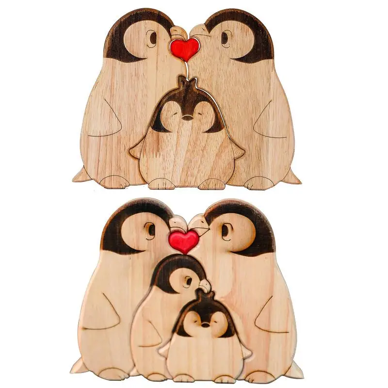 Wooden Family Art Puzzle Creative Penguin Family Puzzle Statue Ornaments Home Desktop Decoration Mother's Day Family Gift
Wooden Family Art Puzzle Creative Penguin Family Puzzle Statue Ornaments Home Desktop Decoration Mother's Day Family Gift