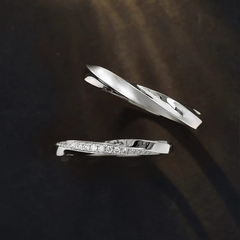 Custom Designer PT950 Platinum Mobius Ring Set with Lab-Grown Diamonds – Unique Couples Engagement & Wedding Rings
Custom Designer PT950 Platinum Mobius Ring Set with Lab-Grown Diamonds – Unique Couples Engagement & Wedding Rings