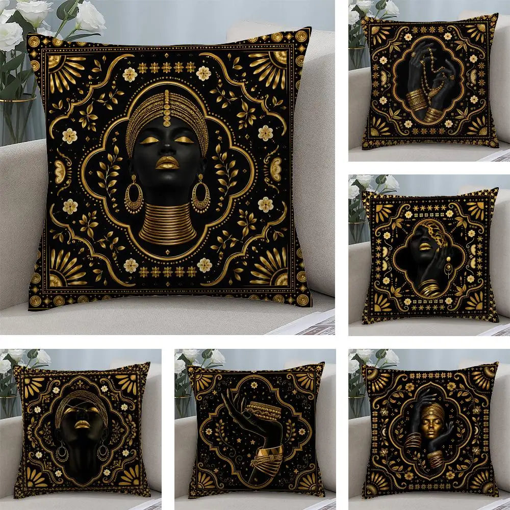 African Black Woman Gold Jewelry Cushion Cover Short Plush Double-sided Print Square Throw Pillow Covers Sofa Cushion Decor
African Black Woman Gold Jewelry Cushion Cover Short Plush Double-sided Print Square Throw Pillow Covers Sofa Cushion Decor