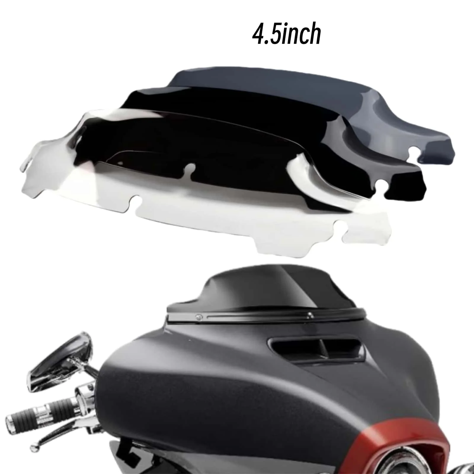 Motorcycle Windshield 4.5'' Motorcycle Windshield ABS For Harley Touring Electra Street Glide 2014-2023 Models
Motorcycle Windshield 4.5'' Motorcycle Windshield ABS For Harley Touring Electra Street Glide 2014-2023 Models