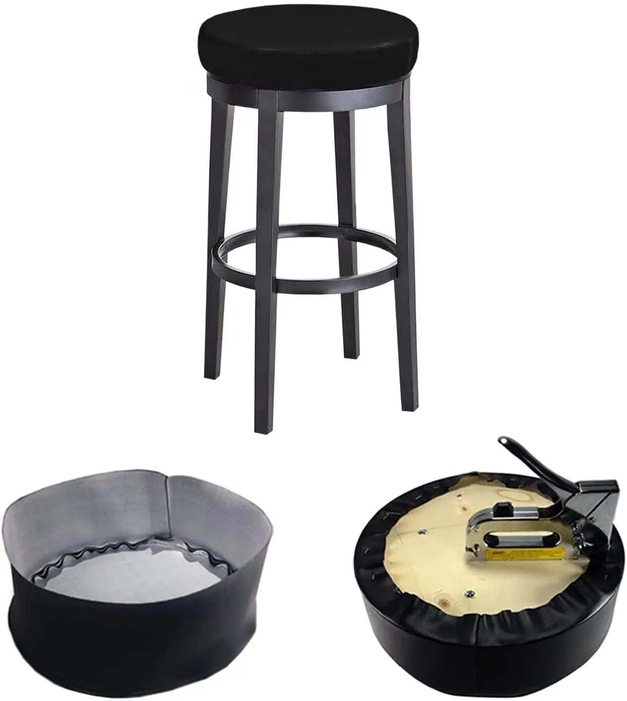 17in Round Bar Stool Replacement Cover Heavy Duty Vinyl Staple-On Restaurant Kitchen Office, Customized
17in Round Bar Stool Replacement Cover Heavy Duty Vinyl Staple-On Restaurant Kitchen Office, Customized