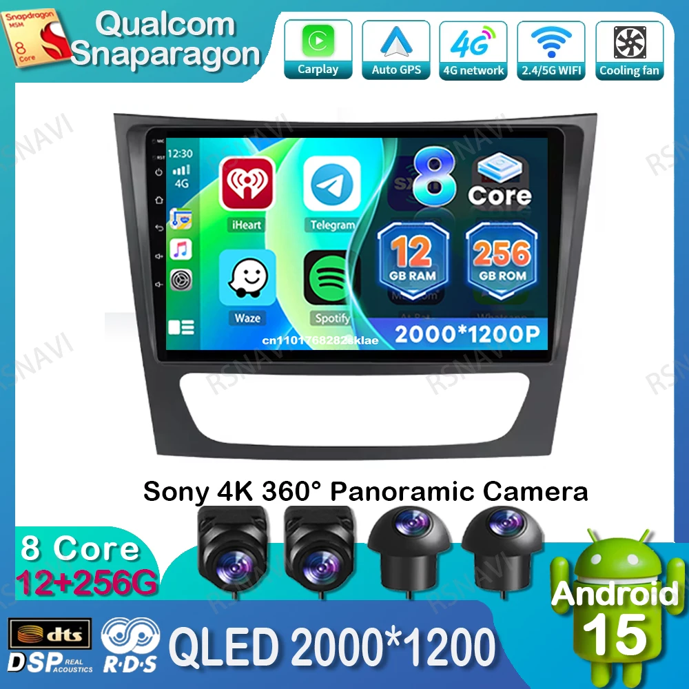 Car Radio Android 15 For Mercedes Benz E-class W211 E200 E220 E300 E350 E240 E270 E280 W219 IPS QLED Carplay RDS WIFI+ 4G LTE BT
Car Radio Android 15 For Mercedes Benz E-class W211 E200 E220 E300 E350 E240 E270 E280 W219 IPS QLED Carplay RDS WIFI+ 4G LTE BT