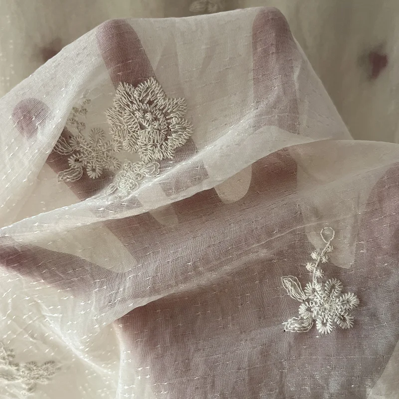 Thin Glossy Floral Embroidered Tulle Lace Fabric Wedding Dress Veil Clothing Handmade Diy Sewing Cloth
Thin Glossy Floral Embroidered Tulle Lace Fabric Wedding Dress Veil Clothing Handmade Diy Sewing Cloth
