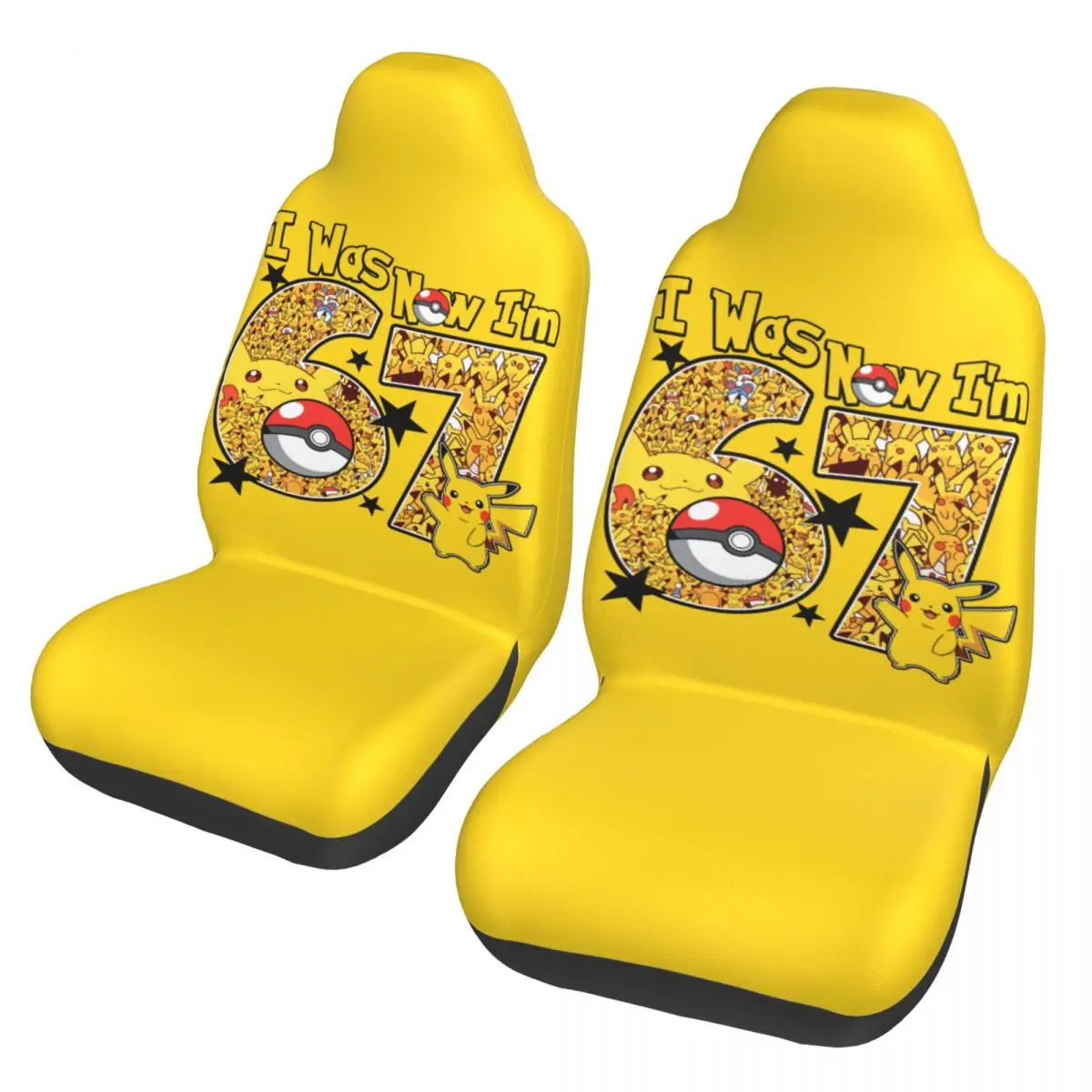 Pikachu I Was Now I'm 67 Poke-Mon Universal Car Seat Cover Protector Interior Accessories For SUV Car Seat Covers Seat Protector
Pikachu I Was Now I'm 67 Poke-Mon Universal Car Seat Cover Protector Interior Accessories For SUV Car Seat Covers Seat Protector