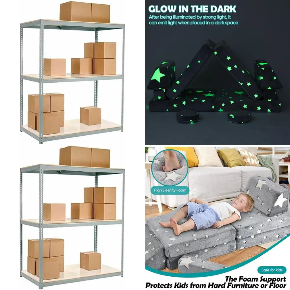 Toddler Sofa Play Set: 10-Piece Foam Modular Couch for Kids, Convertible Playroom Furniture, Glow-in-the-Dark Feature
Toddler Sofa Play Set: 10-Piece Foam Modular Couch for Kids, Convertible Playroom Furniture, Glow-in-the-Dark Feature