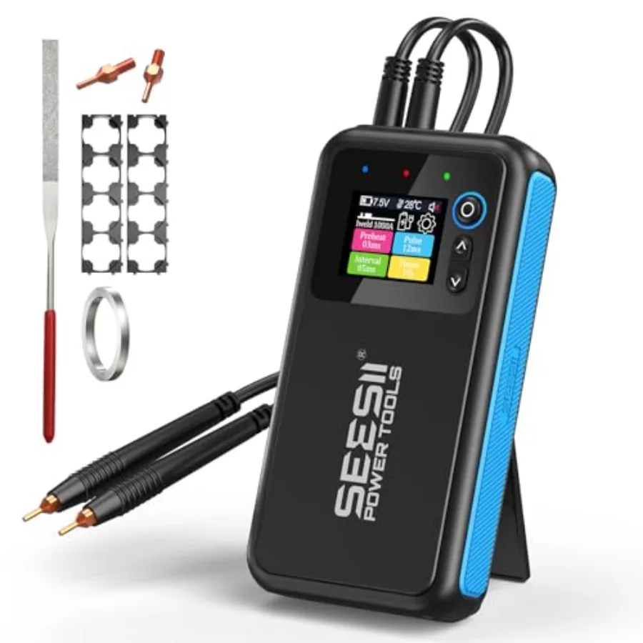 SEESII Battery Spot Welder: Continuous Welding Function 8.0Ah Rechargeable Capacity Portable Spot Welder with Visual Display Pe
SEESII Battery Spot Welder: Continuous Welding Function 8.0Ah Rechargeable Capacity Portable Spot Welder with Visual Display Pe