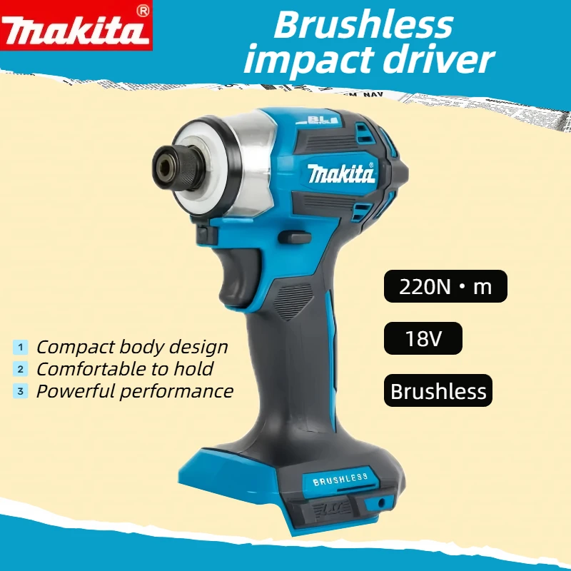 Makita 18V LXT Cordless Impact Driver DTD173 Brushless Electric Drill Screwdriver Wood/Bolt T1/T2-Mode Twin LED Light 180 N·m
Makita 18V LXT Cordless Impact Driver DTD173 Brushless Electric Drill Screwdriver Wood/Bolt T1/T2-Mode Twin LED Light 180 N·m
