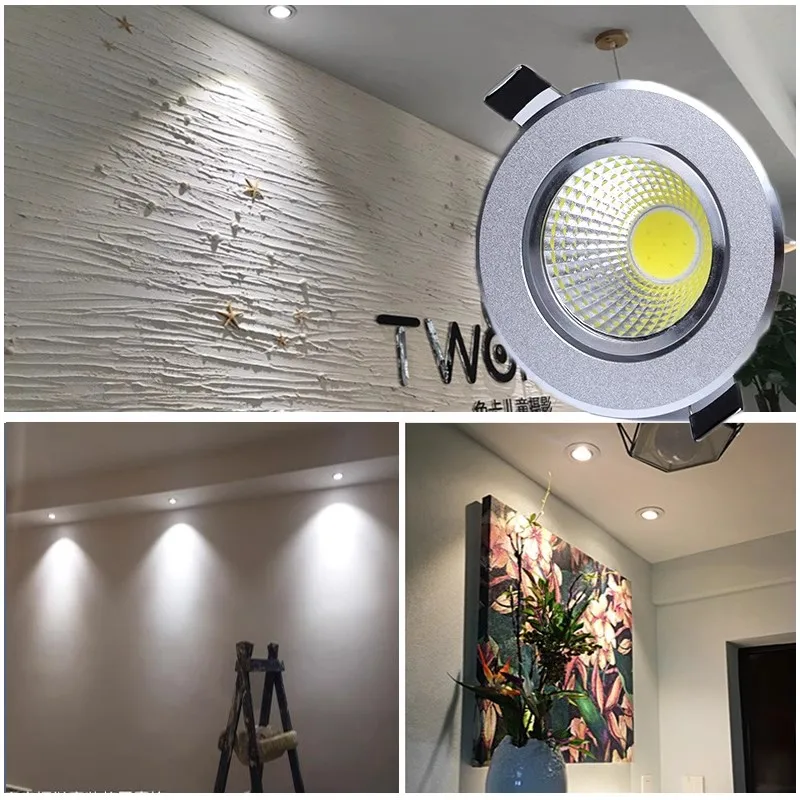 Dimmable LED Downlights 7W 10W Spot Lights 12W 15W AC90V-260V 5W 18W COB Chip Recessed Ceiling Lamps For Home Illumination Room
Dimmable LED Downlights 7W 10W Spot Lights 12W 15W AC90V-260V 5W 18W COB Chip Recessed Ceiling Lamps For Home Illumination Room