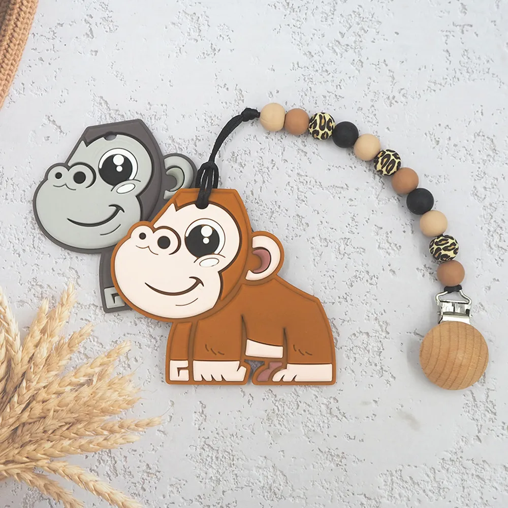 Chenkai 10pcs Silicone Chimpanzees Teether DIY Baby Chewing Pendant Nursing Sensory Teething Pacifier Dummy Jewelry Animal Toys
Chenkai 10pcs Silicone Chimpanzees Teether DIY Baby Chewing Pendant Nursing Sensory Teething Pacifier Dummy Jewelry Animal Toys