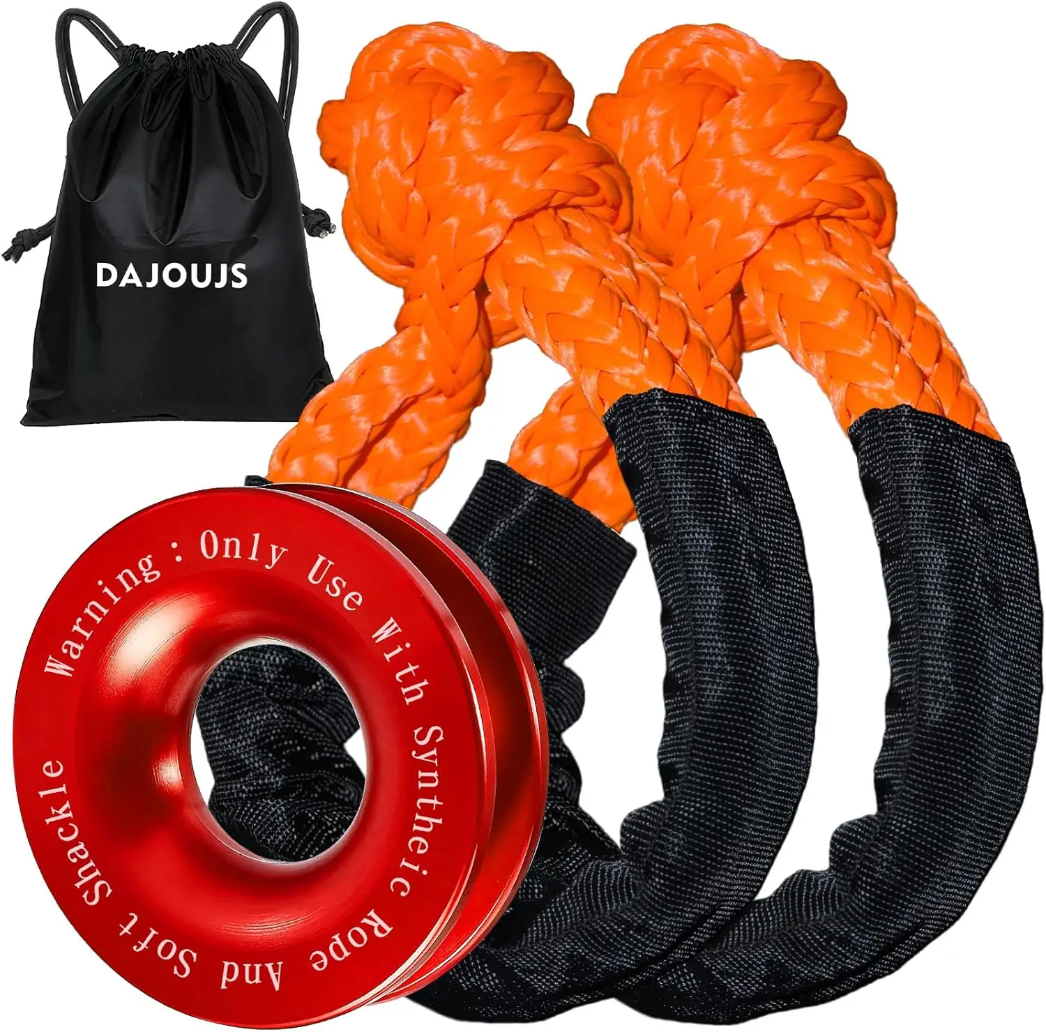 Synthetic Soft Shackle Rope 1/2 x 22 Inch Orange Recovery Tow Shackles 56000lbs Breaking Strength for Off-Road ATV UTV
Synthetic Soft Shackle Rope 1/2 x 22 Inch Orange Recovery Tow Shackles 56000lbs Breaking Strength for Off-Road ATV UTV