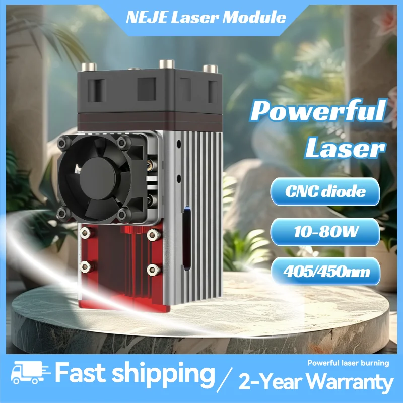 Лазерный модуль NEJE A40640 E40 40W/80W, диодный, высокомощный, 450 нм, с воздушным охлаждением, для ЧПУ-станков по дереву и инструментов для гравировки и резки
Лазерный модуль NEJE A40640 E40 40W/80W, диодный, высокомощный, 450 нм, с воздушным охлаждением, для ЧПУ-станков по дереву и инструментов для гравировки и резки