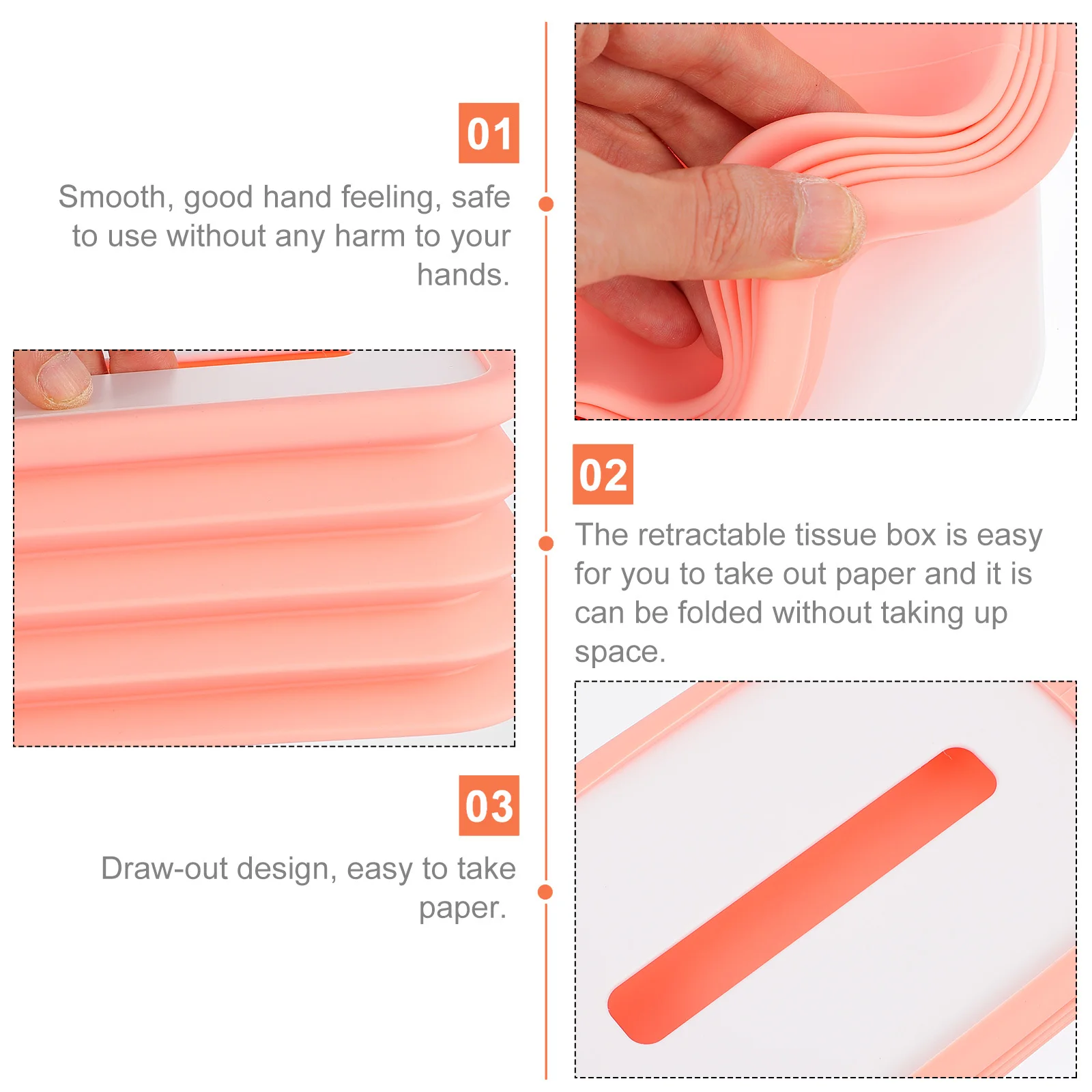 Retractable Silicone Box Foldable Napkin Container High Quality Sturdy Smooth Home Office Car Use Tissue Storage Case Bathroom
Retractable Silicone Box Foldable Napkin Container High Quality Sturdy Smooth Home Office Car Use Tissue Storage Case Bathroom