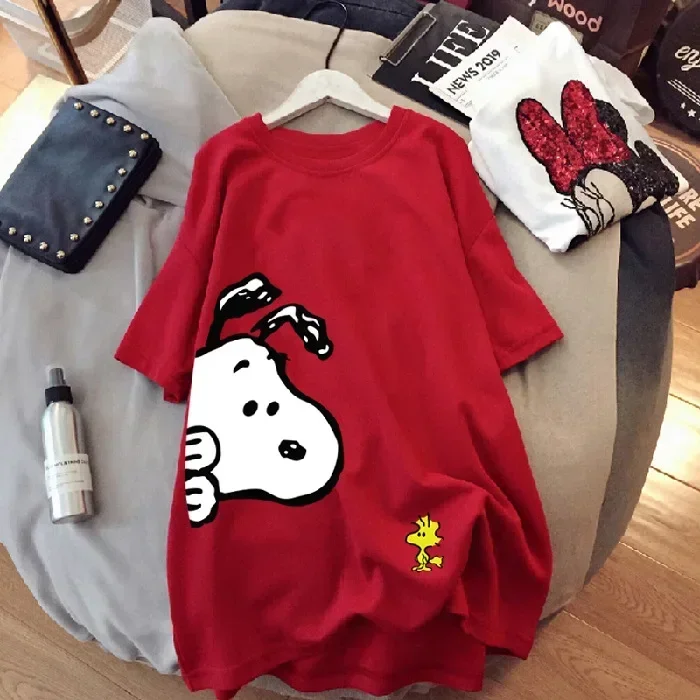 new Snoopy short-sleeved t-shirt women's cotton mid-length women's loose large version top summer cartoon t-shirt women
new Snoopy short-sleeved t-shirt women's cotton mid-length women's loose large version top summer cartoon t-shirt women