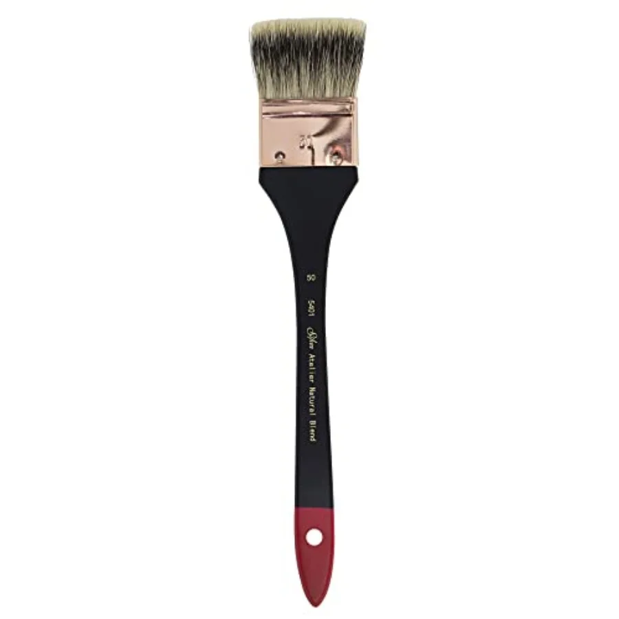51 Silver Atelier Badger/Synthetic Blend Mottler Flat Brush Extra Long Handle
51 Silver Atelier Badger/Synthetic Blend Mottler Flat Brush Extra Long Handle