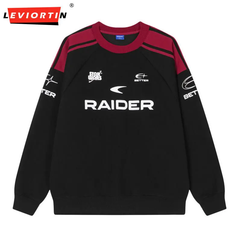 Retro contrasting color raglan sleeve round neck sweatshirt for men and women, trendy brand, fashionable loose and versatile top
Retro contrasting color raglan sleeve round neck sweatshirt for men and women, trendy brand, fashionable loose and versatile top