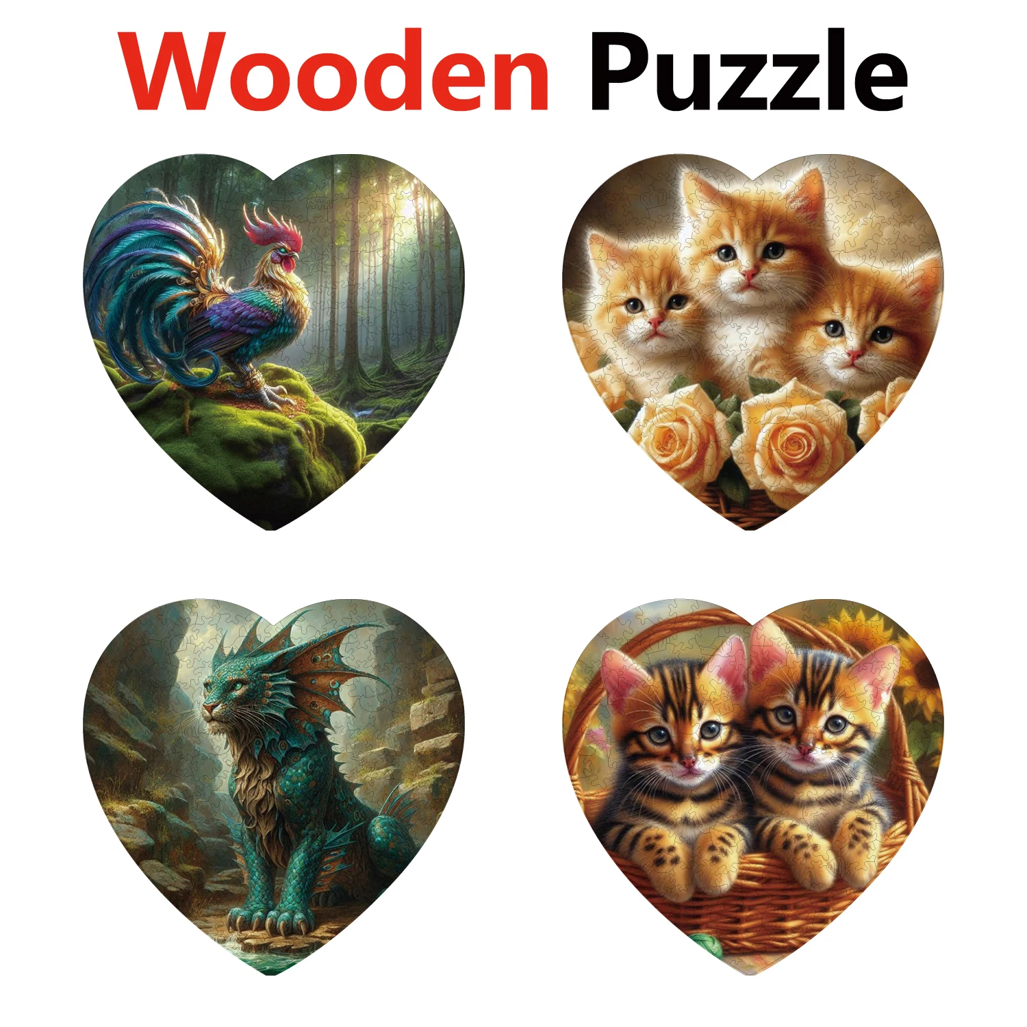Rooster Cat Dragon Animal Puzzles High Quality Jigsaw Puzzle Wooden Puzzle Best Christmas Gift
Rooster Cat Dragon Animal Puzzles High Quality Jigsaw Puzzle Wooden Puzzle Best Christmas Gift