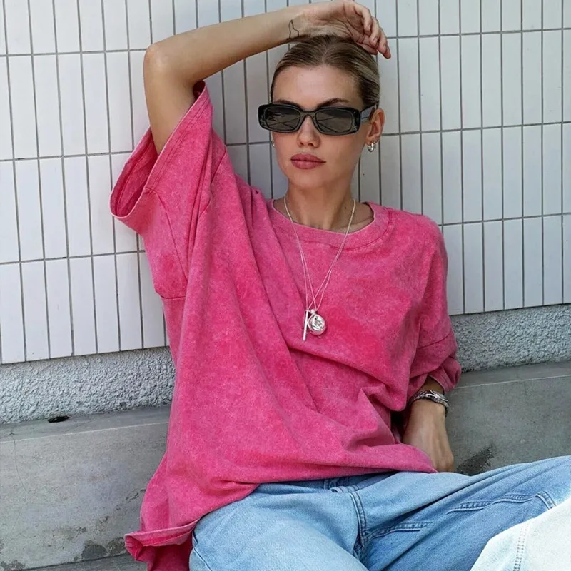 Talenza Fashion Loose Women T-Shirt 2025 Summer Casual Round Neck Vintage Solid Short Sleeve T-Shirt Female High Street T-Shirt
Talenza Fashion Loose Women T-Shirt 2025 Summer Casual Round Neck Vintage Solid Short Sleeve T-Shirt Female High Street T-Shirt