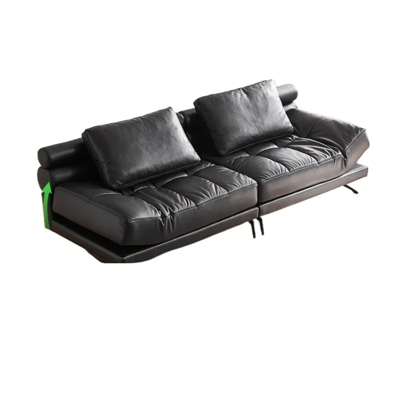 Rotating Dynamic Island Living room small apartment, straight row multi-function, black leather sofa
Rotating Dynamic Island Living room small apartment, straight row multi-function, black leather sofa