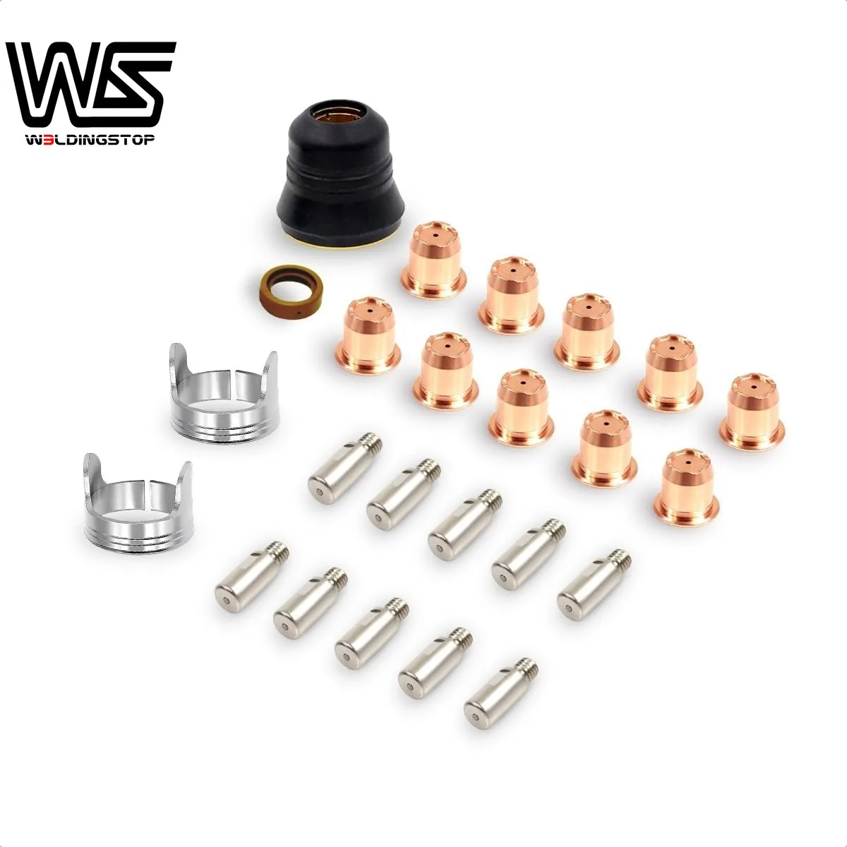 24PK S45 IPT40 Комплект расходных материалов для плазменной резки Наконечник электрода Противоопорное защитное кольцо Вихревое кольцо подходит для плазменного резака S45 IPT40
24PK S45 IPT40 Комплект расходных материалов для плазменной резки Наконечник электрода Противоопорное защитное кольцо Вихревое кольцо подходит для плазменного резака S45 IPT40