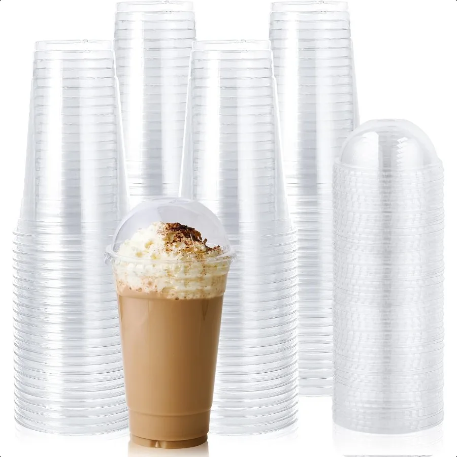90 Sets 20 oz Clear Plastic Cups with Dome Lids 20 oz Plastic Drinking Parfait Cups for Ice Coffee Smoothie Frappuccino Bubble
90 Sets 20 oz Clear Plastic Cups with Dome Lids 20 oz Plastic Drinking Parfait Cups for Ice Coffee Smoothie Frappuccino Bubble