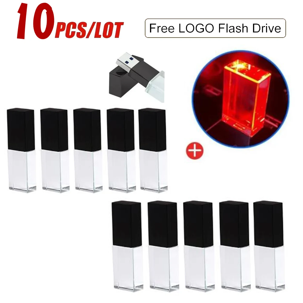 10pcs/lot Red LED light Crystal USB Flash Drive 128GB Memory Stick 64GB Free Custom Logo Pendrive 32G Creative Gift Photography
10pcs/lot Red LED light Crystal USB Flash Drive 128GB Memory Stick 64GB Free Custom Logo Pendrive 32G Creative Gift Photography