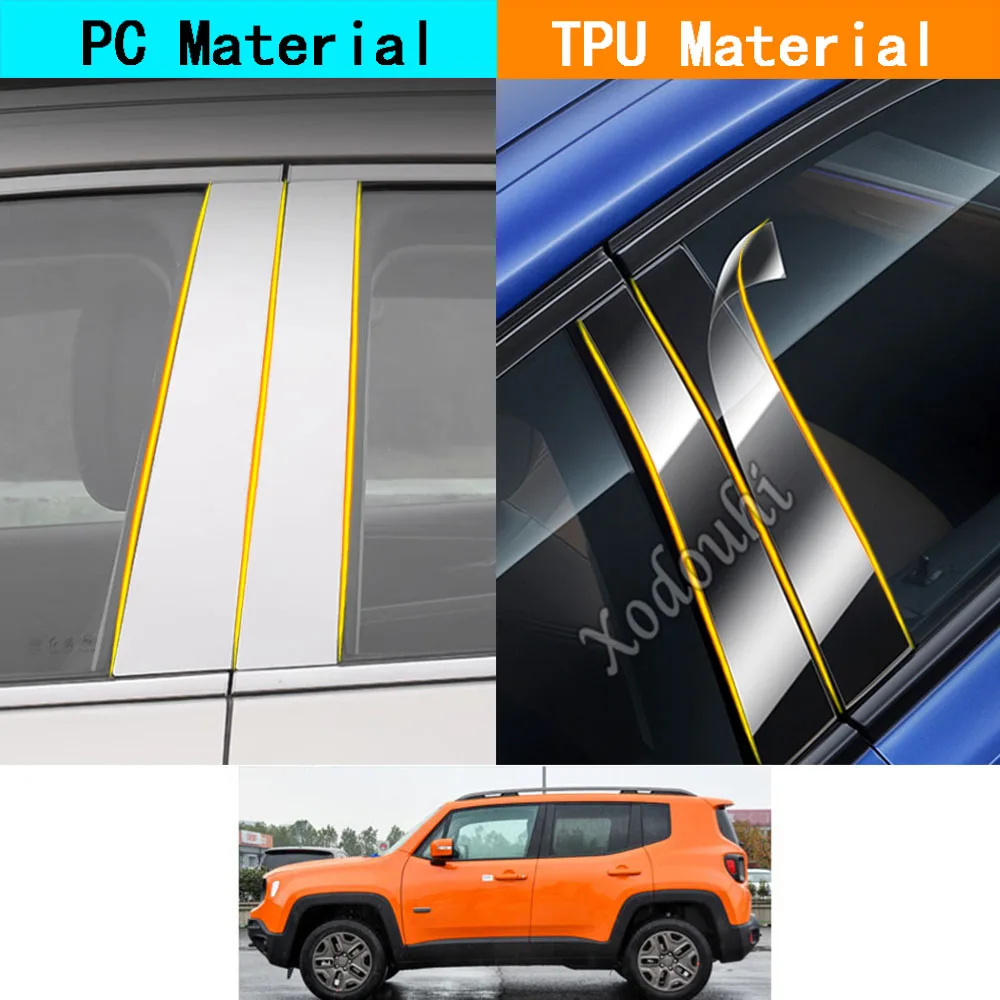 Car TPU/Glossy Mirror Pillar Post Cover Door Trim Window Molding Sticker For Jeep Renegade 2016 2017 2018 2019 2020 2021-2023
Car TPU/Glossy Mirror Pillar Post Cover Door Trim Window Molding Sticker For Jeep Renegade 2016 2017 2018 2019 2020 2021-2023