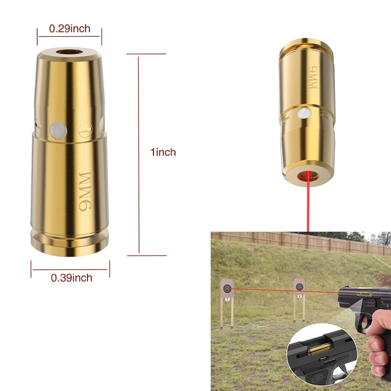 EZshoot Bore Sight 9mm Red Laser Sights Boresighter with 3 Sets of Batteries for Pistols Zeroing and Sighting Hunting
EZshoot Bore Sight 9mm Red Laser Sights Boresighter with 3 Sets of Batteries for Pistols Zeroing and Sighting Hunting