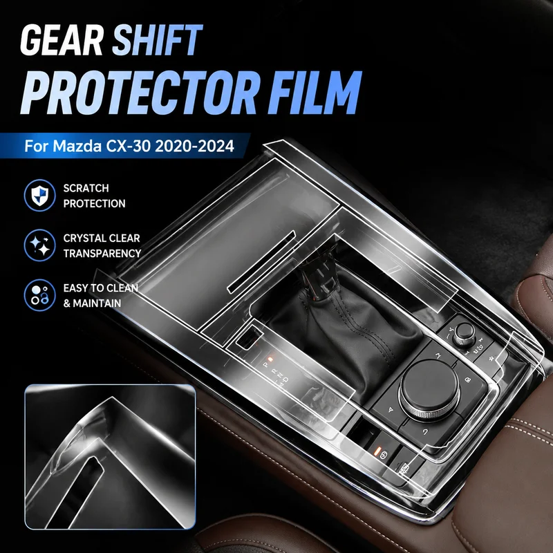 Gear Shift Protector Film for Mazda CX-30 2020-2024 Interior Trim Accessory, Transparent Vinyl Cover, Replacement Parts
Gear Shift Protector Film for Mazda CX-30 2020-2024 Interior Trim Accessory, Transparent Vinyl Cover, Replacement Parts
