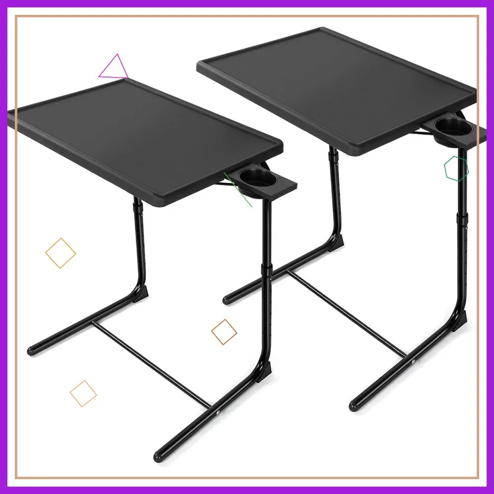 Adjustable TV Tray Set of 2 - Height & Angle Adjustable Bed Table, Sofa Desk for Eating & Working
Adjustable TV Tray Set of 2 - Height & Angle Adjustable Bed Table, Sofa Desk for Eating & Working