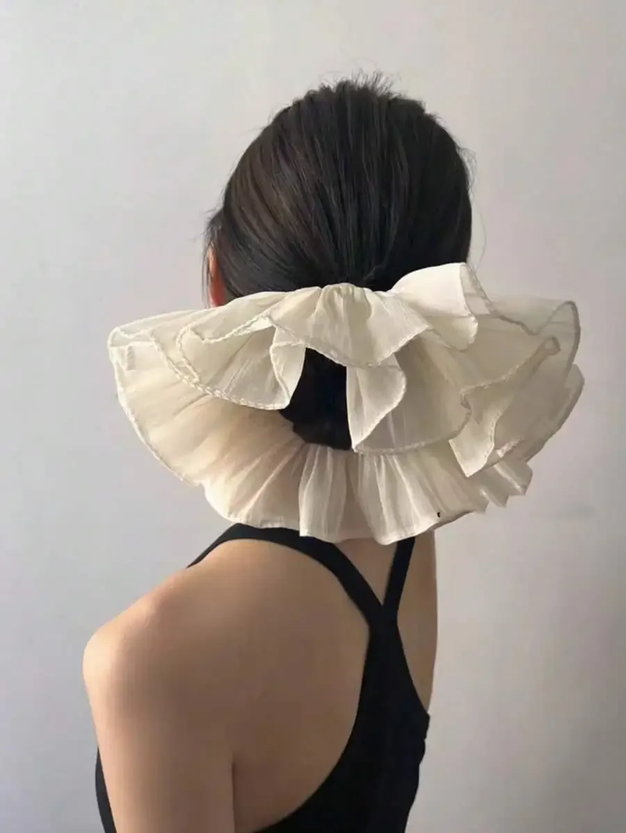 Extra Large Pleated Double Layer Scrunchie Elegant Hair Tie For Daily Casual Romantic Outdoor
Extra Large Pleated Double Layer Scrunchie Elegant Hair Tie For Daily Casual Romantic Outdoor