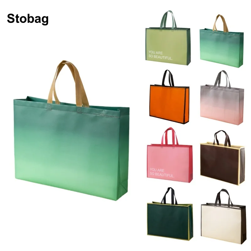 StoBag 10pcs Green Non-woven Tote Shopping Bags Fabric Portable Waterproof Storage Reusable Large Pouch Custom Logo(Extra Fee)
StoBag 10pcs Green Non-woven Tote Shopping Bags Fabric Portable Waterproof Storage Reusable Large Pouch Custom Logo(Extra Fee)