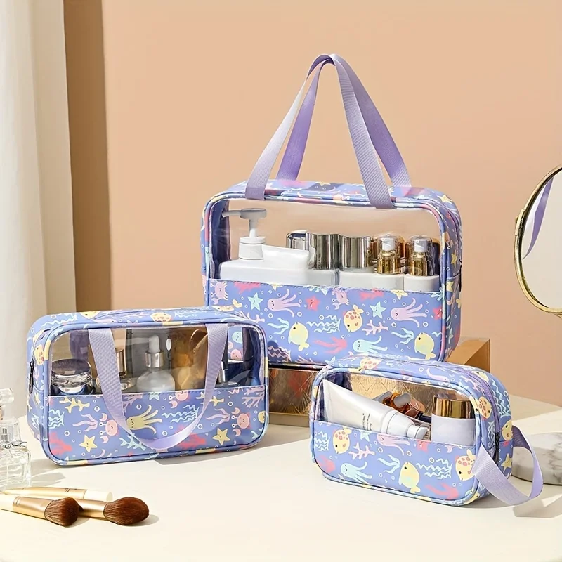 3pcs Waterproof Makeup Bag Toiletry Bag For Travel - Portable And Transparent Cosmetic Bag With Large Capacity - Ideal For Orga
3pcs Waterproof Makeup Bag Toiletry Bag For Travel - Portable And Transparent Cosmetic Bag With Large Capacity - Ideal For Orga