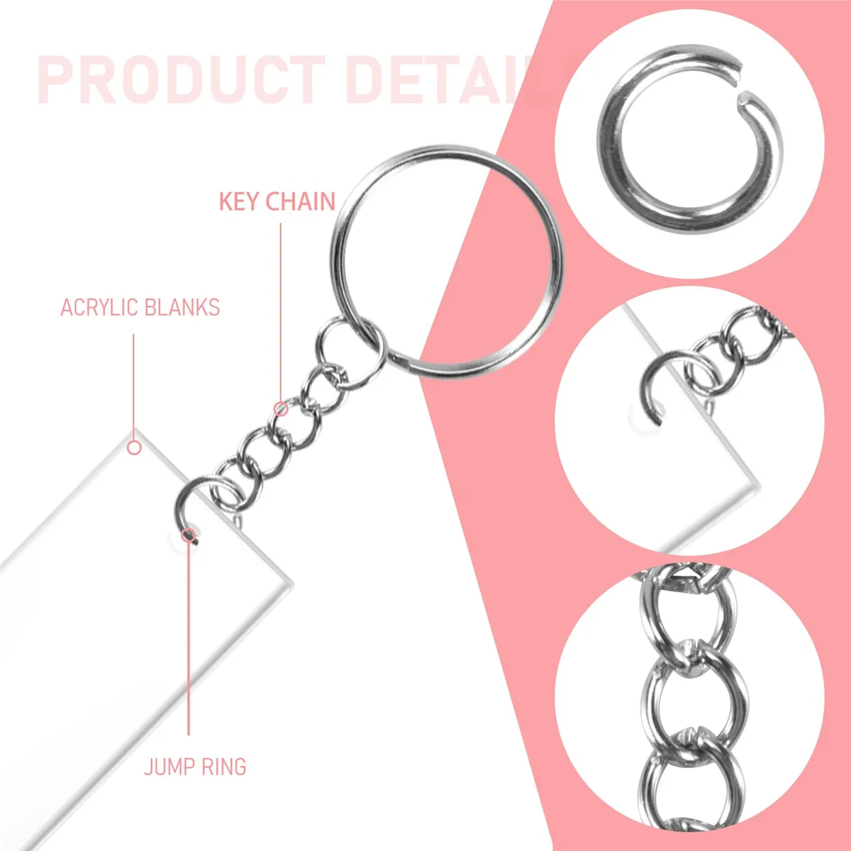 120 Pieces Rectangle Acrylic Key Chain Blank Transparent Acrylic KeyChain Blank E
120 Pieces Rectangle Acrylic Key Chain Blank Transparent Acrylic KeyChain Blank E