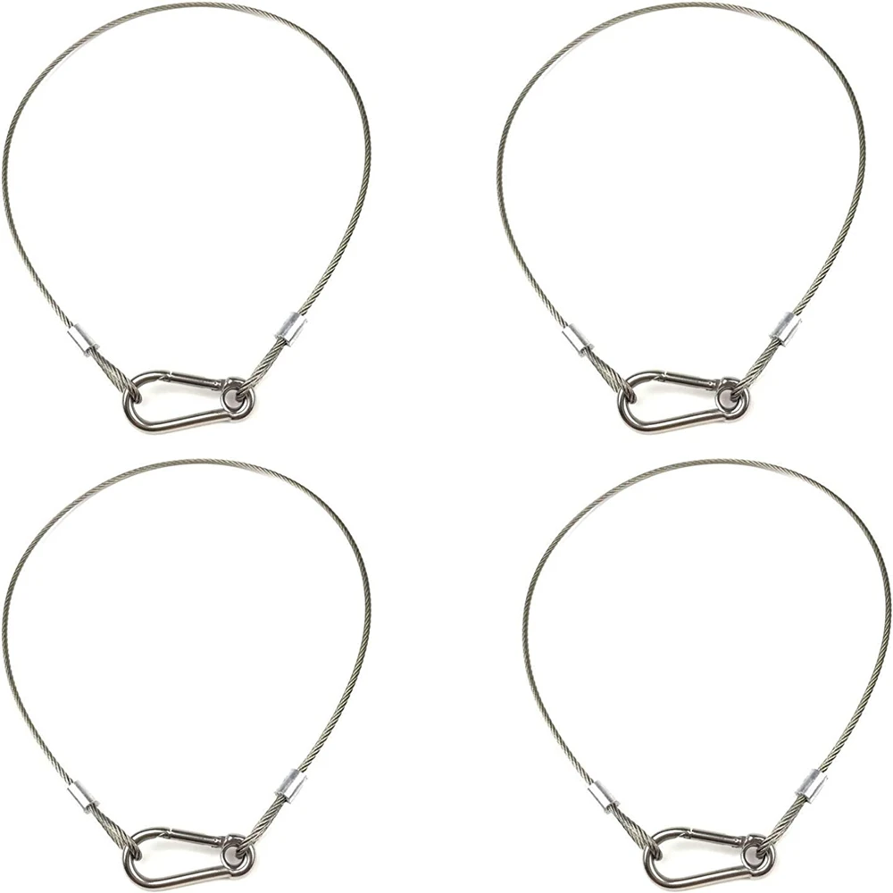 4pcs Stainless Steel Safety Cable Lock,Security Steel Cable Heavy Duty Cable Wire with Carabiner Lock Flexible Cable
4pcs Stainless Steel Safety Cable Lock,Security Steel Cable Heavy Duty Cable Wire with Carabiner Lock Flexible Cable
