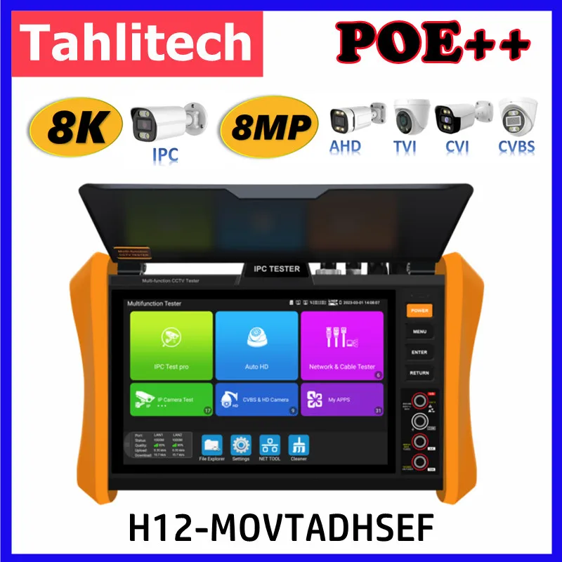 Тестер IP-камеры 8K H.265 с HDMI/VGA/SFP/PoE++, «все в одном» для IPC видеонаблюдения, поддержка IP/аналогового/CVI/TVI/AHD, 8-дюймовый монитор видеонаблюдения
Тестер IP-камеры 8K H.265 с HDMI/VGA/SFP/PoE++, «все в одном» для IPC видеонаблюдения, поддержка IP/аналогового/CVI/TVI/AHD, 8-дюймовый монитор видеонаблюдения