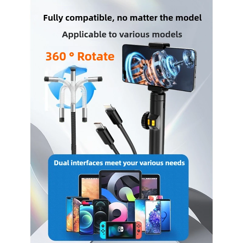 Mobile Phone Endoscope High-definition Car Maintenance 360 Degree Rotating Camera Sewer Industrial Grade Pipeline Inspection
Mobile Phone Endoscope High-definition Car Maintenance 360 Degree Rotating Camera Sewer Industrial Grade Pipeline Inspection