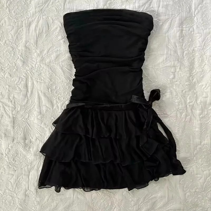 Women's Mini Dress Cute Solid Color Retro Streetwear Harajuku Aesthetic Sweet Summer New Fashion Casual Strapless Dresses Y2K
Women's Mini Dress Cute Solid Color Retro Streetwear Harajuku Aesthetic Sweet Summer New Fashion Casual Strapless Dresses Y2K