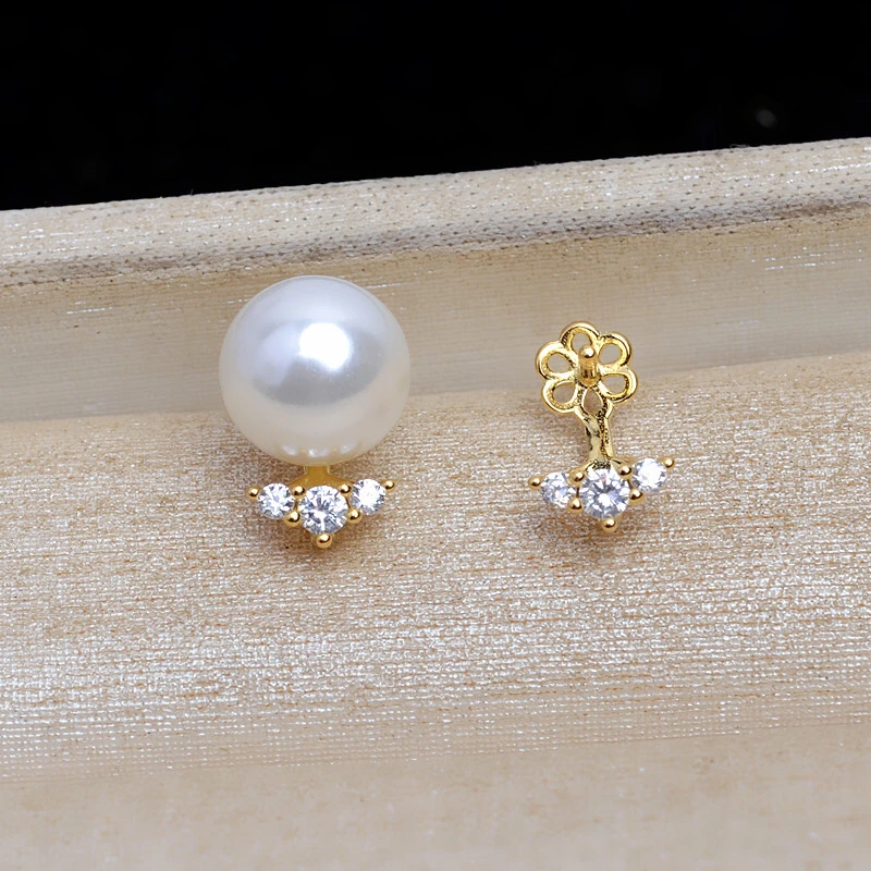 925 Sterling Silver Earrings Base Findings Mountings Jewelry Mounts Fittings Women's Accessories for 8-10mm Size Pearls
925 Sterling Silver Earrings Base Findings Mountings Jewelry Mounts Fittings Women's Accessories for 8-10mm Size Pearls