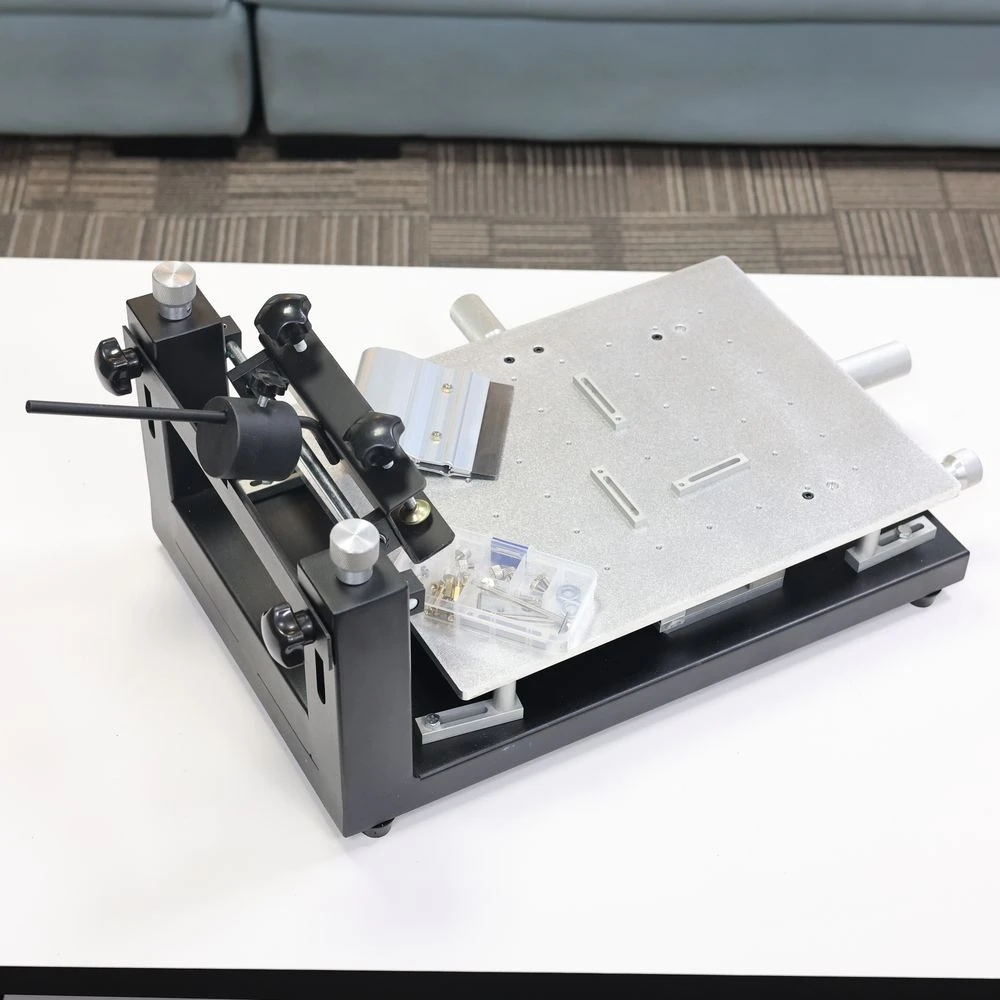 High precision screen printing table Professional PCB Stencil Printer with Fine Axis Adjustment & Screw Height Control 300x400mm
High precision screen printing table Professional PCB Stencil Printer with Fine Axis Adjustment & Screw Height Control 300x400mm