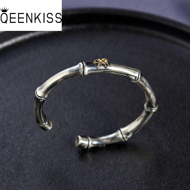 QEENKISS 925 Sterling Silver Vintage Bamboo Bracelet Bangle For Men Party Birthday Wedding Christmas Groom Father Gifts BT6197
QEENKISS 925 Sterling Silver Vintage Bamboo Bracelet Bangle For Men Party Birthday Wedding Christmas Groom Father Gifts BT6197