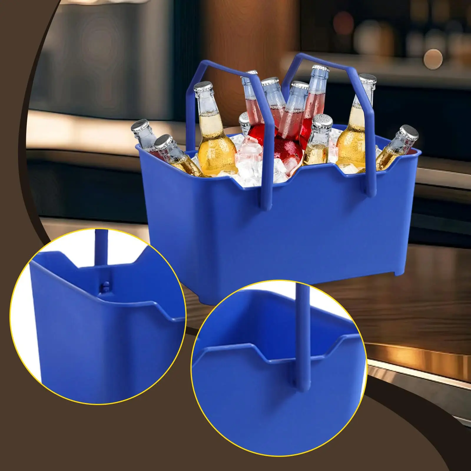 Beverage Cooler Tub Plastic Ice Bucket with Handles for Wine Beer Champagne Bottles Perfect for Home Party Use
Beverage Cooler Tub Plastic Ice Bucket with Handles for Wine Beer Champagne Bottles Perfect for Home Party Use
