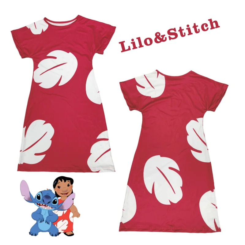 Summer Lilo Cartoon Print Cute Short Sleeve Long Dress for Girl Hawaiian Theme White Leaf Pattern Lilo & Stitch Cosplay Outfit
Summer Lilo Cartoon Print Cute Short Sleeve Long Dress for Girl Hawaiian Theme White Leaf Pattern Lilo & Stitch Cosplay Outfit