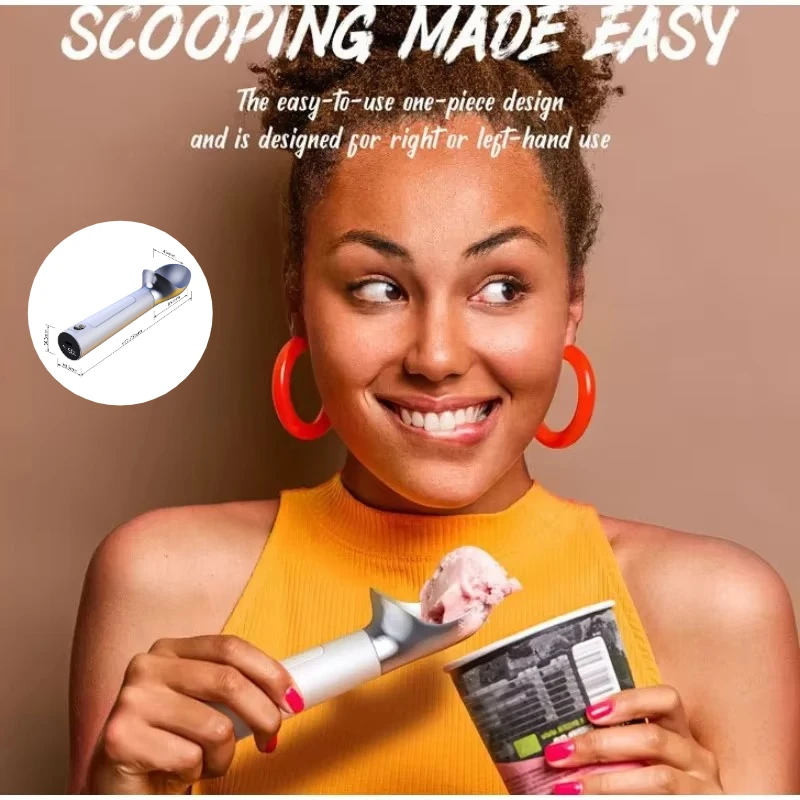 Rechargeable Heated Ice Cream Scoop Adjust Temperature Rapid Heating Preheat Yogurt Spoon Home Kitchen Multifunctional Gadgets
Rechargeable Heated Ice Cream Scoop Adjust Temperature Rapid Heating Preheat Yogurt Spoon Home Kitchen Multifunctional Gadgets