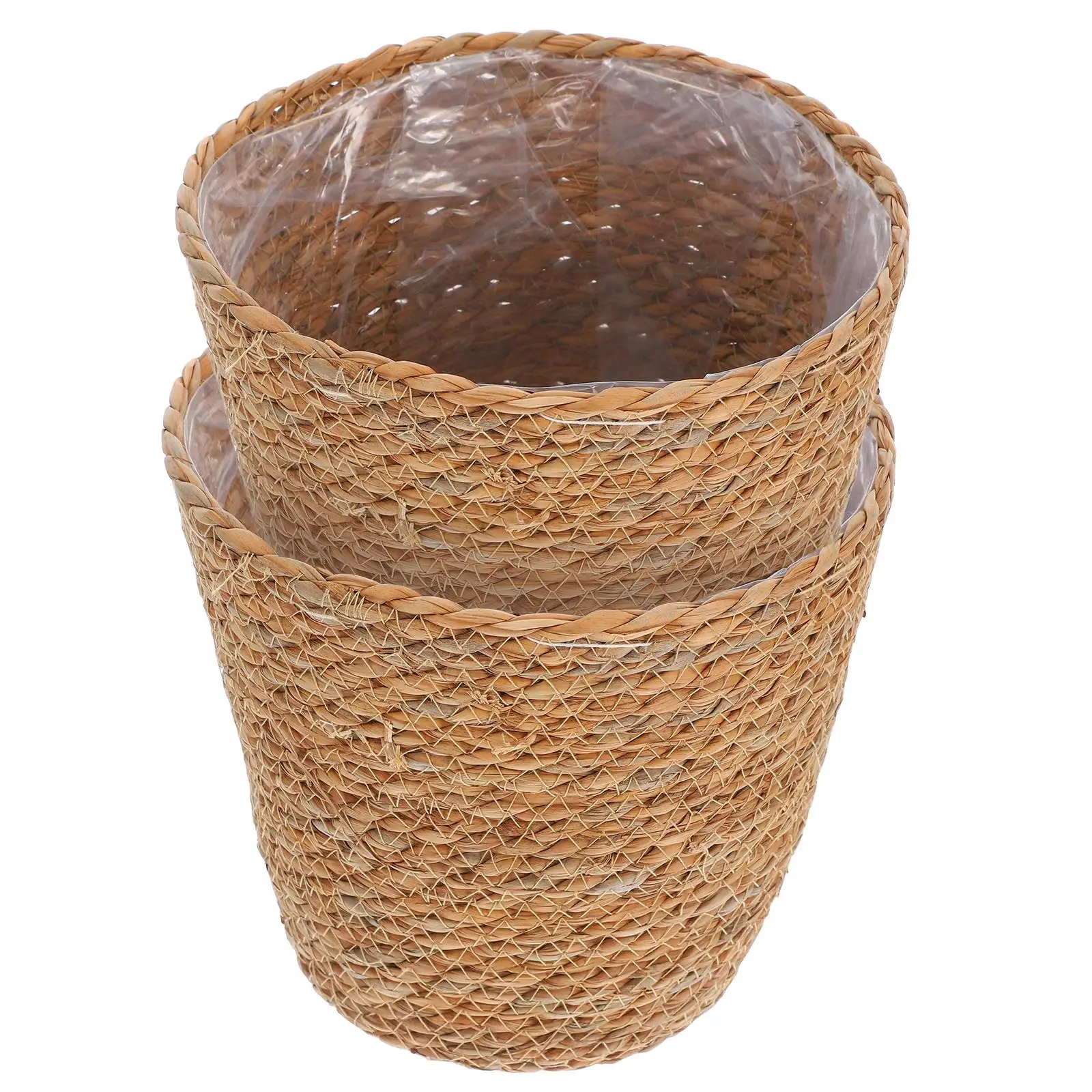 2 Pcs Seagrass Planter Cover Woven Flower Pot Retro Style Storage Baskets Home Decor Plants Container
2 Pcs Seagrass Planter Cover Woven Flower Pot Retro Style Storage Baskets Home Decor Plants Container