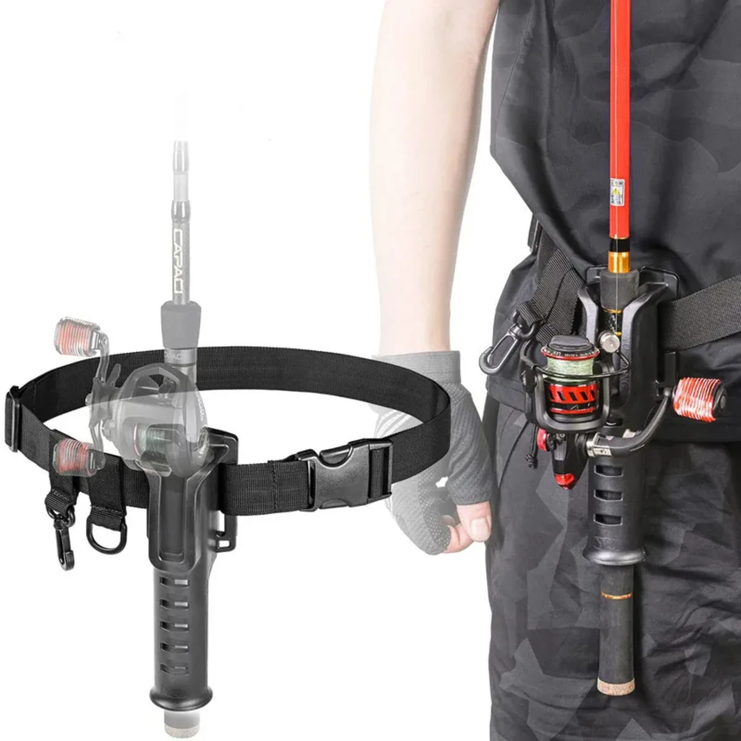 Multi- Nylon Belt Rod Holder Portable Pole Inserter Fishing Rod Pesca Rack Quick Belt Holder Inserting Device Accessory
Multi- Nylon Belt Rod Holder Portable Pole Inserter Fishing Rod Pesca Rack Quick Belt Holder Inserting Device Accessory