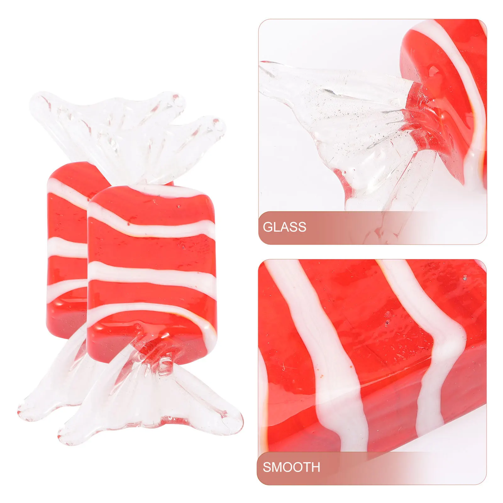 2Pcs Glass Candy Ornament Handmade Decorative Piece for Home Party Wedding Christmas Festival Decoration Glass Candy
2Pcs Glass Candy Ornament Handmade Decorative Piece for Home Party Wedding Christmas Festival Decoration Glass Candy